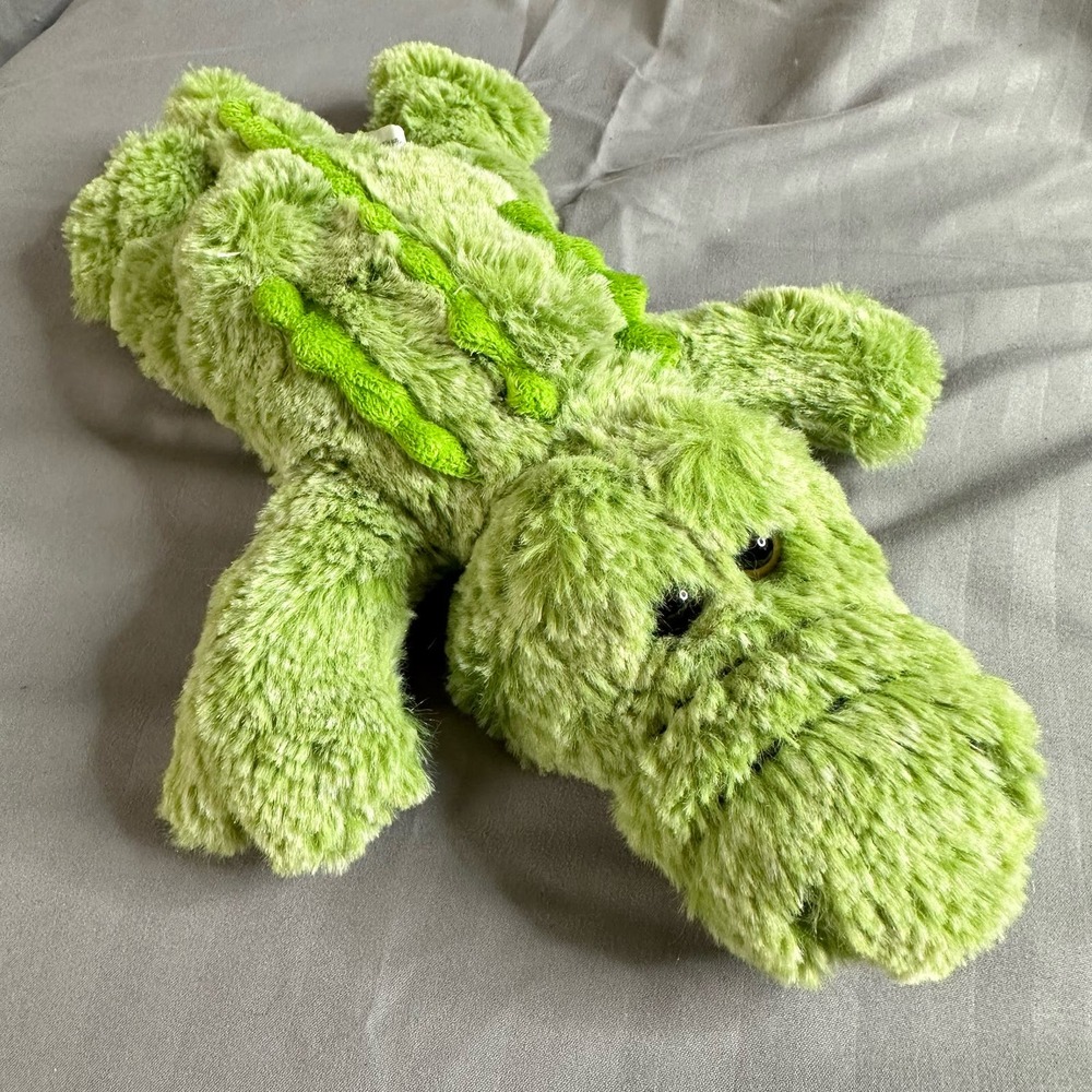 Dollibu Green Alligator Plush Soft EUC 12”